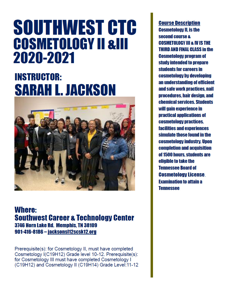 Cosmetology 2 & 3 